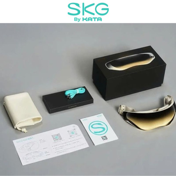 bộ sản phẩm máy massage mắt SKG E9